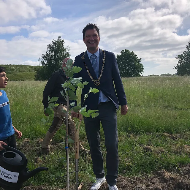 Indvielse af kirkeskoven ved borgmester